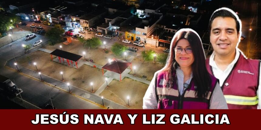 Santa Brilla, impulsado por Jesús Nava y Liz Galicia, mejora el alumbrado en Santa Catarina