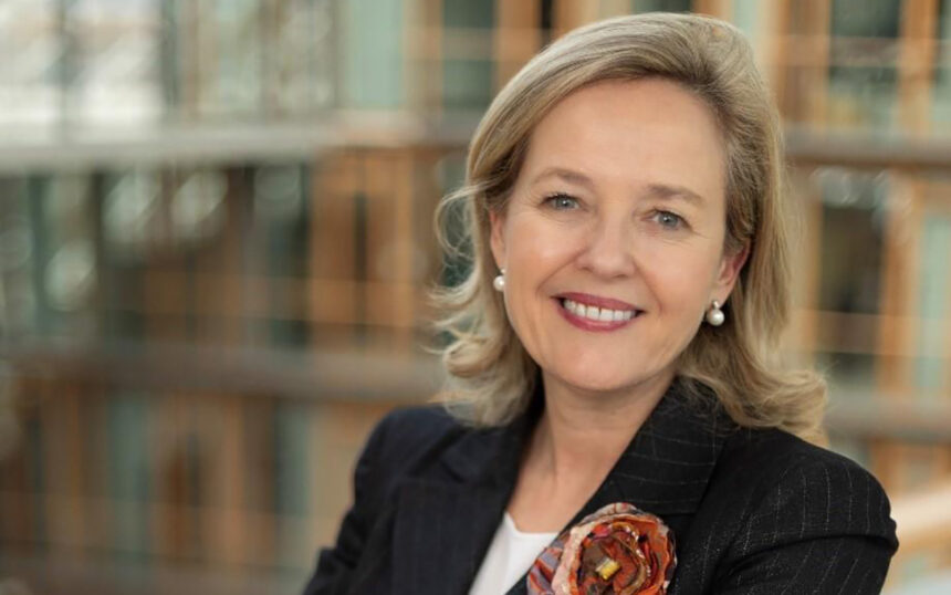 Nadia Calviño destaca el compromiso del Banco Europeo de Inversiones para fomentar inversiones en México y Europa.